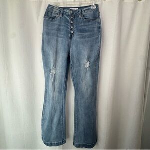 YMI Distressed Blue Flare Jeans